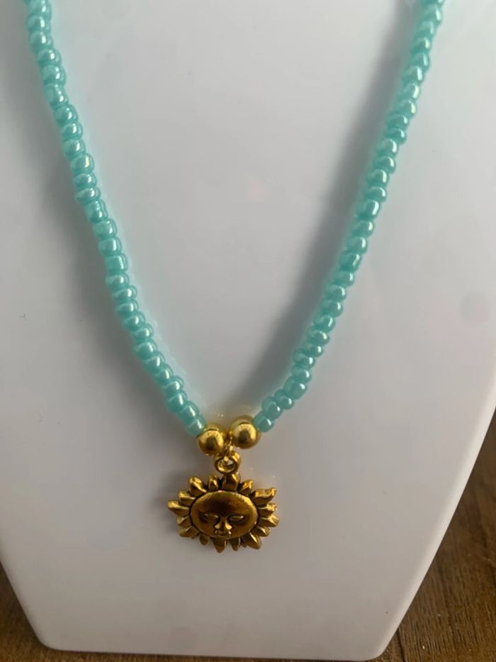 collier perles et charm acier inoxydable - photo numéro 2