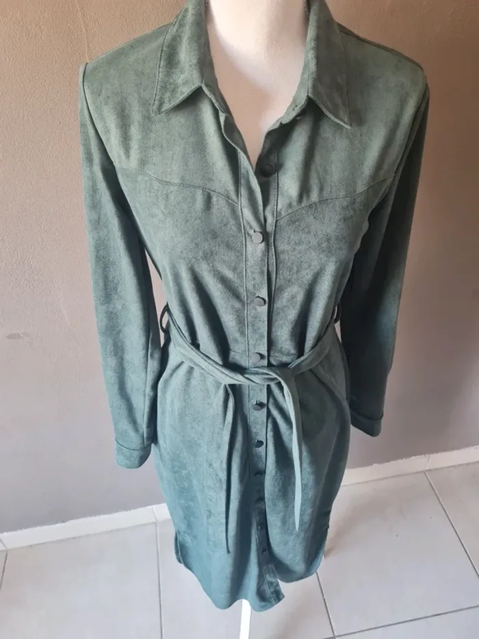 Robe verte Lofty Manner style suédine - photo numéro 3