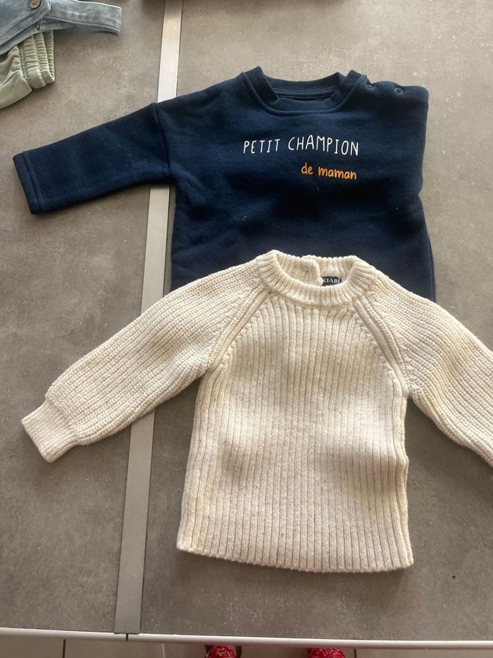 Lot de 2 pull bébé 3 mois