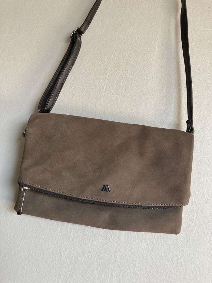 Sac bandoulière Paco Martínez marron suédine 26x17 cm neuf - photo numéro 2