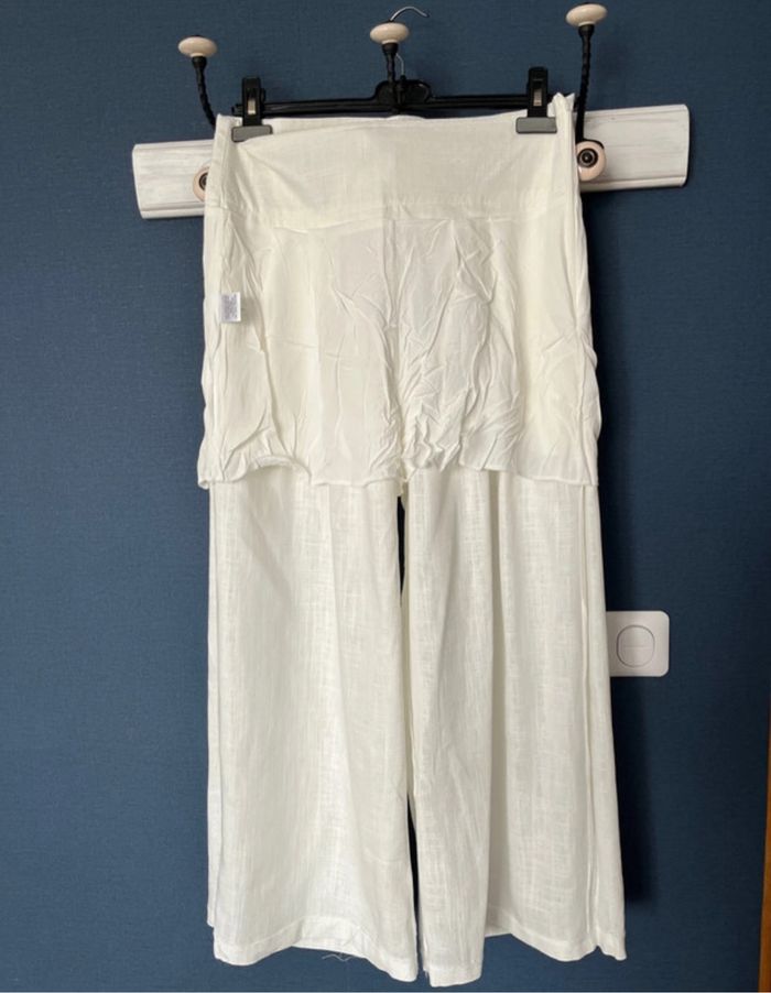 Pantalon en lin jambes larges - photo numéro 4
