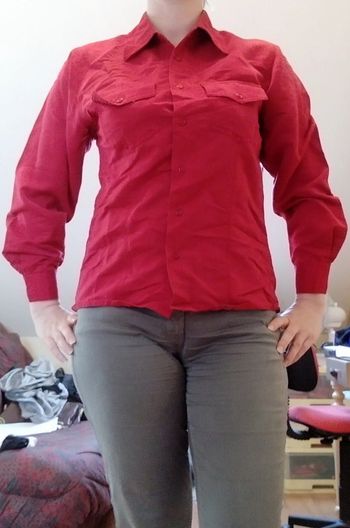 Chemisenrouge manches longues