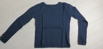 Pull fille bleu foncé 10 ans