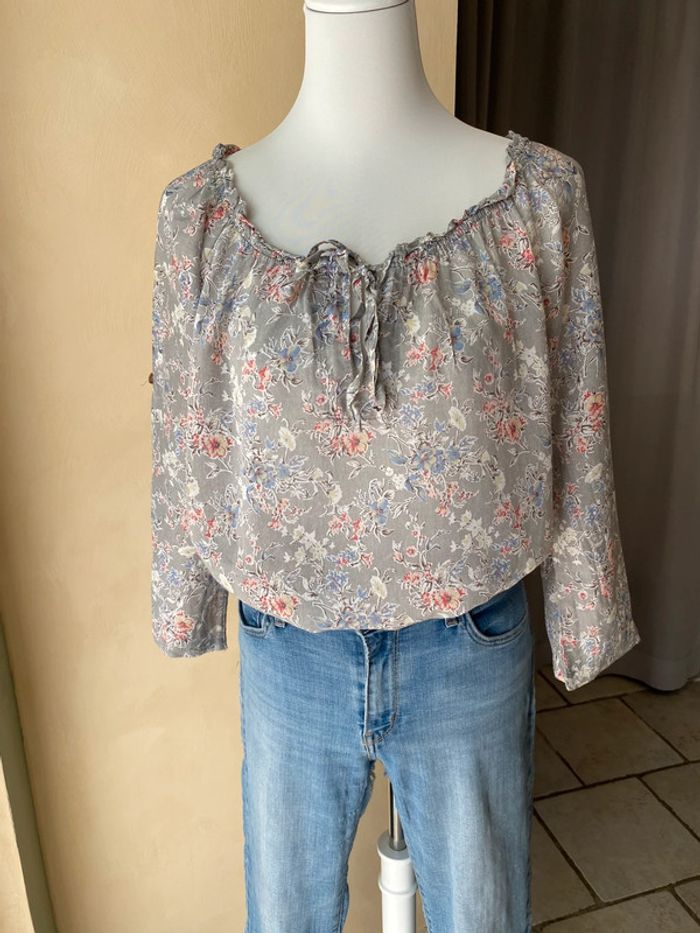 Lot de 2 blouses fleuries M&G XL - photo numéro 3
