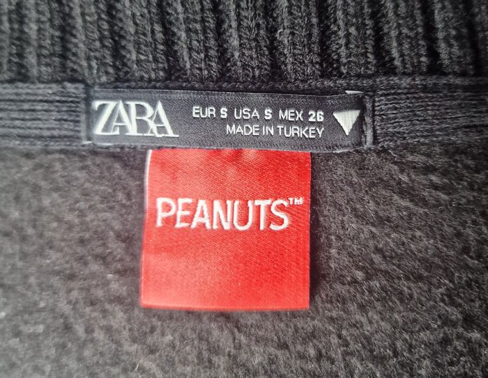 Robe sweat noire Zara Snoopy à col zippé taille S - photo numéro 10