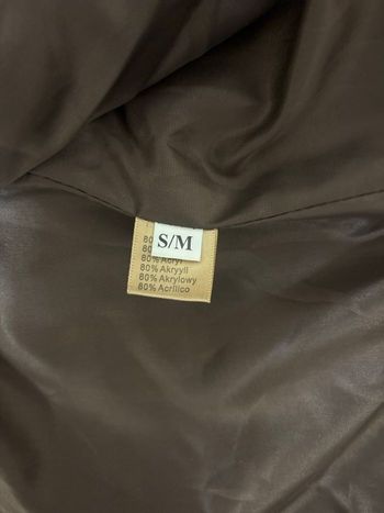 Veste en fausse fourrure marron neuf S/M 