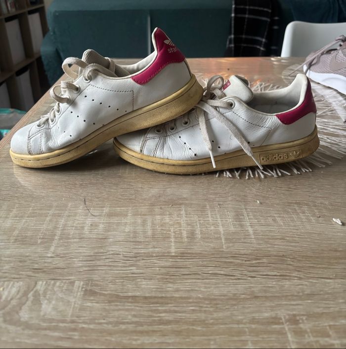 Adidas Stan Smith Blanche & Rose – 37⅓ – 5€ - photo numéro 2
