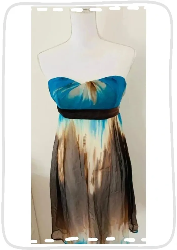 Sinequanone Robe Bustier Soie Taille 36/S - photo numéro 2