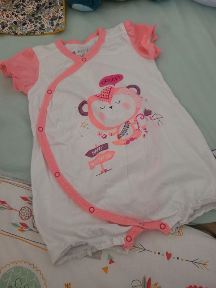 Barboteuse courte et croisée Petit Beguin 6 mois 68 cm - photo numéro 2