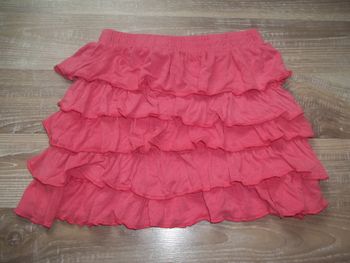 Jupe (1) droite volantée rose In Extenso 6 ans 