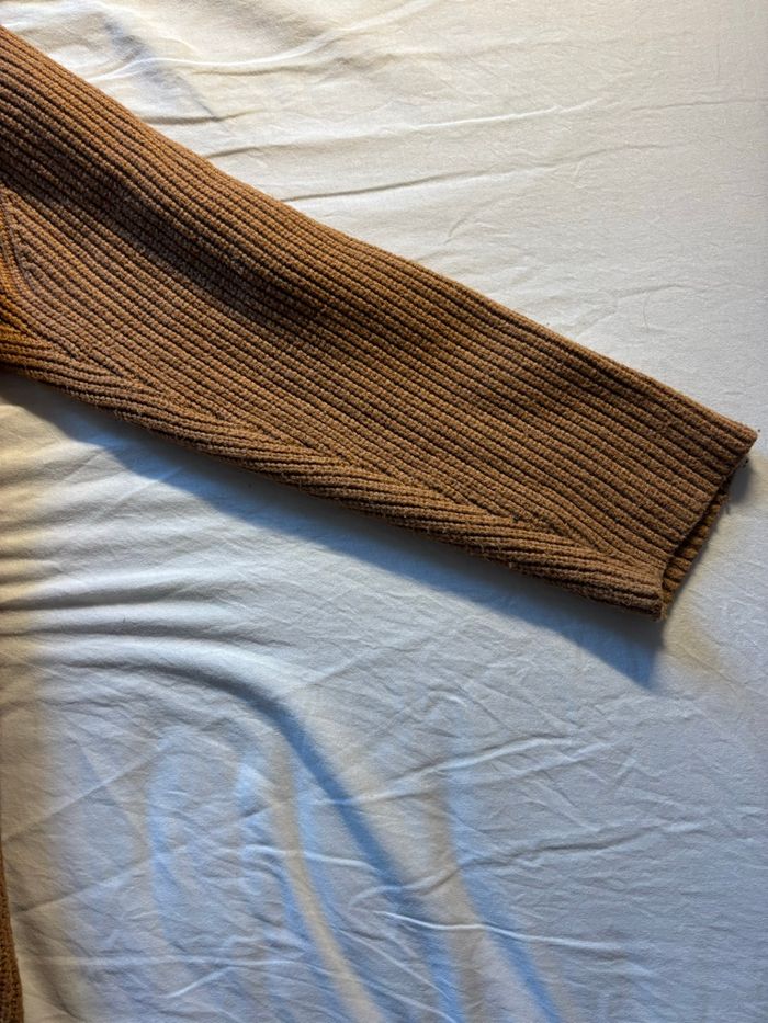 Pull col V mango marron - photo numéro 3