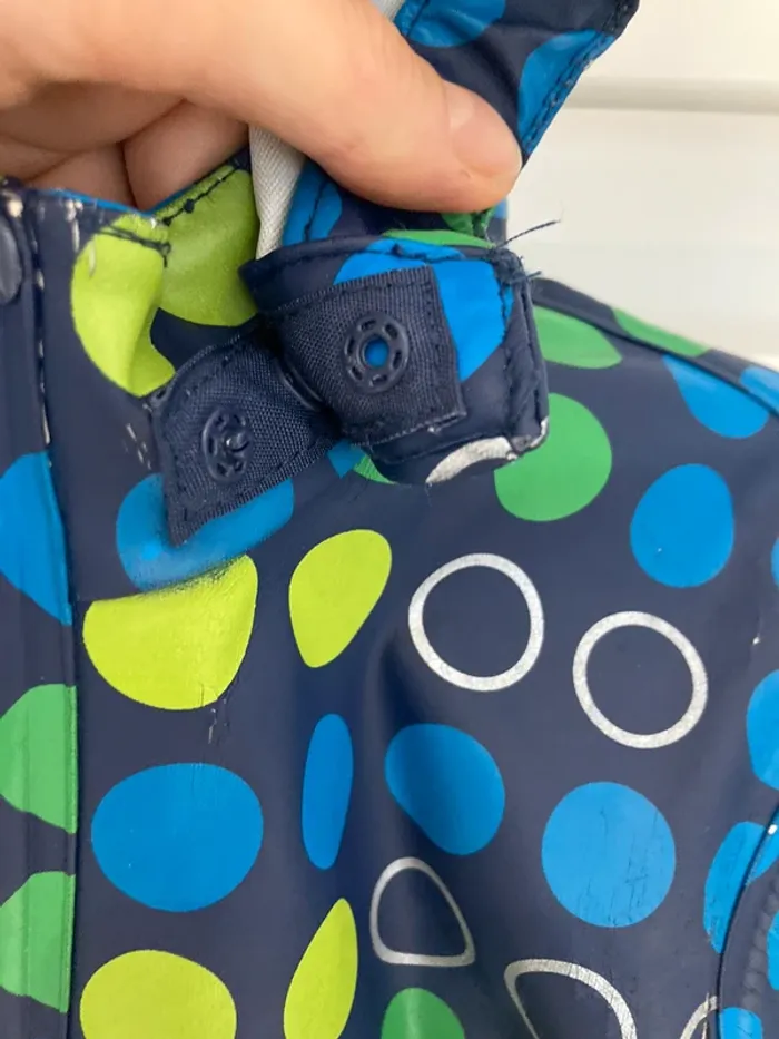 5 ans - imperméable ciré à pois Légo - capuchon amovible et motifs réfléchissants - photo numéro 8