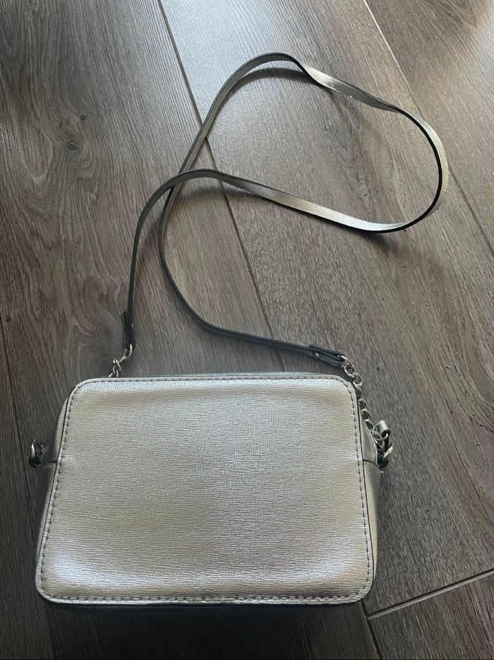 Sac à bandoulière argenté Mango - photo numéro 2