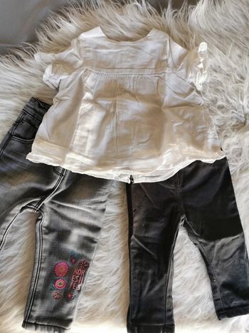 Lot blouse + 2 jeans
