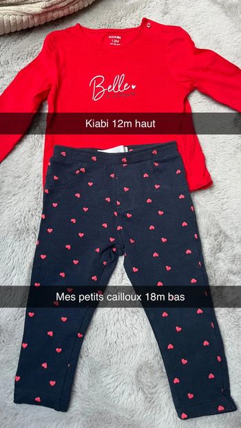Ensemble rouge et marine 12/18m