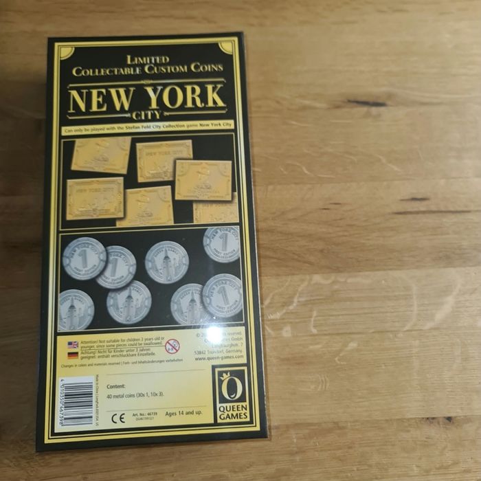 Neuf sous cellophane coffret avec pièces métalliques de collection pour le jeu de société New York City - photo numéro 2