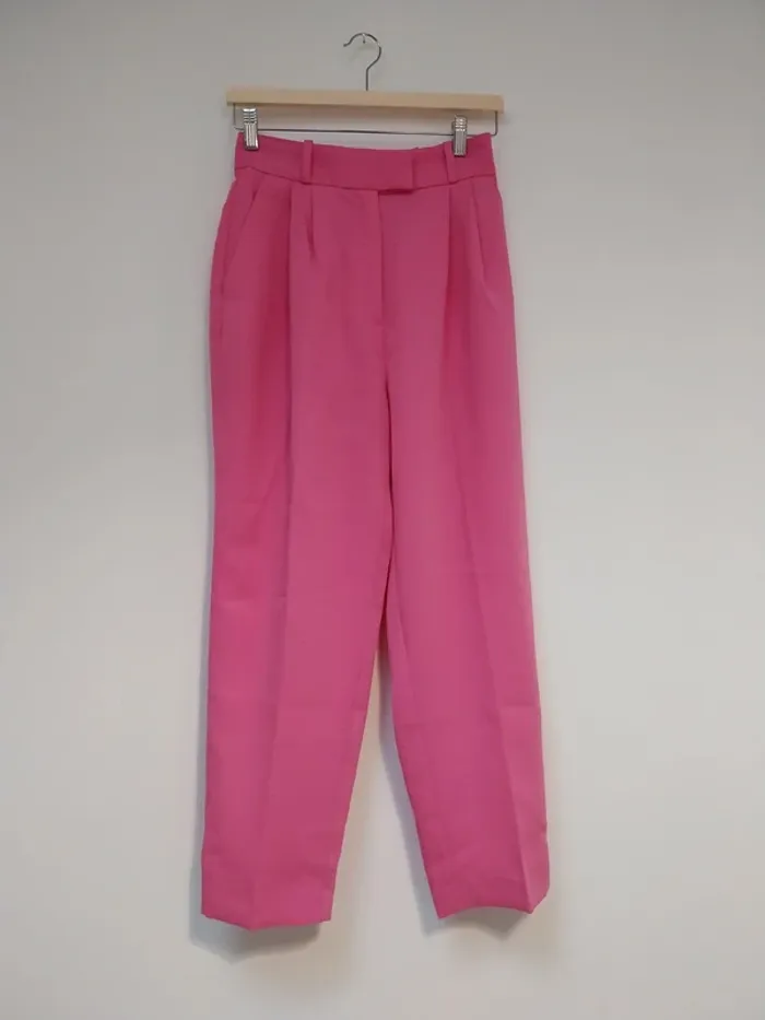 Pantalon à jambes larges rose H&M 36