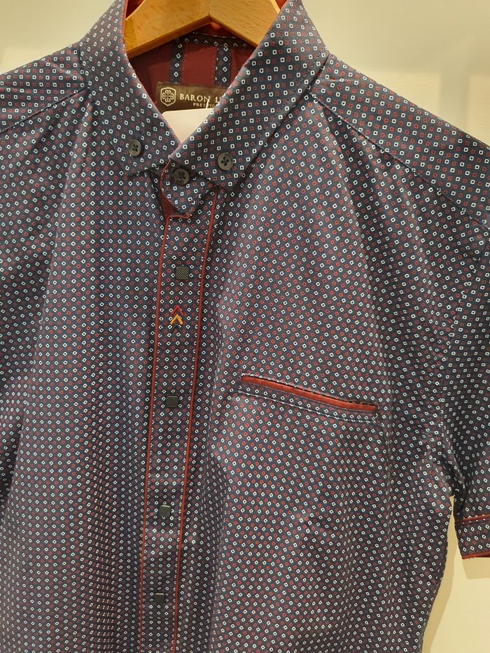 Chemisette Mulhouse marine/bordeaux Taille S (taille petit) - photo numéro 2