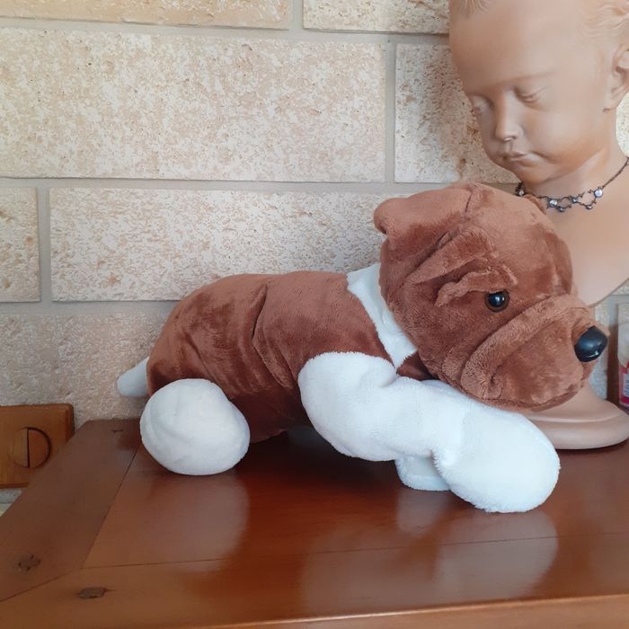 Doudou-peluche "Chiot Boxer/Bouledogue" *45cm/longueur - photo numéro 7