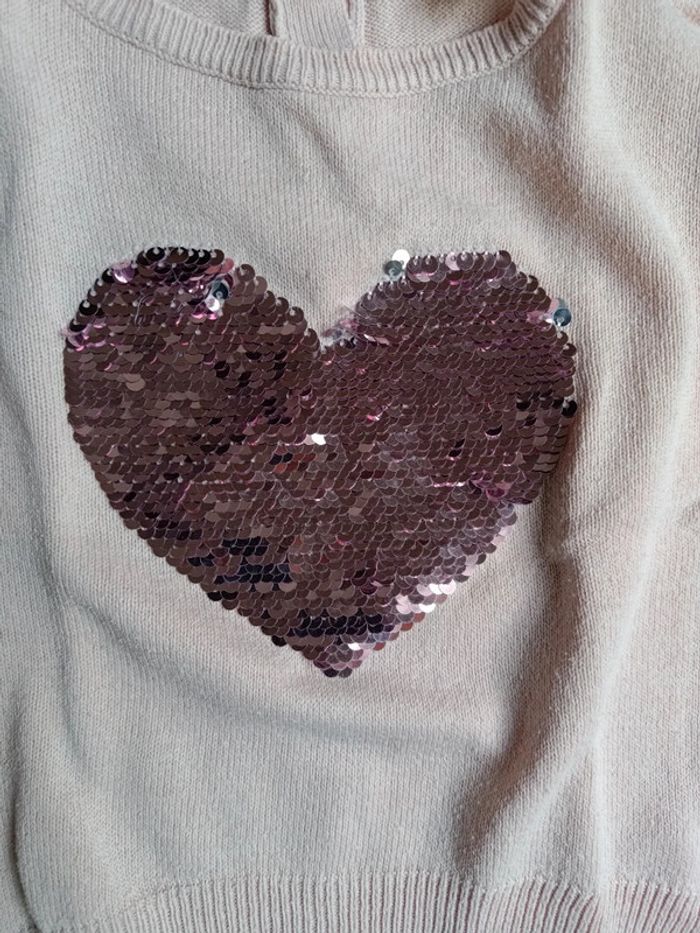 Pull sequin coeur - photo numéro 3