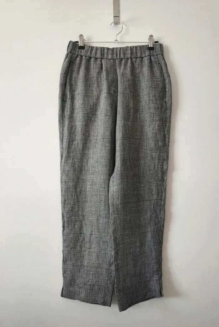 Pantalon à carreaux 100% lin - Peserico - taille 36 - photo numéro 2