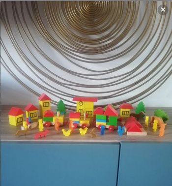 Lot jouets en bois Vintage