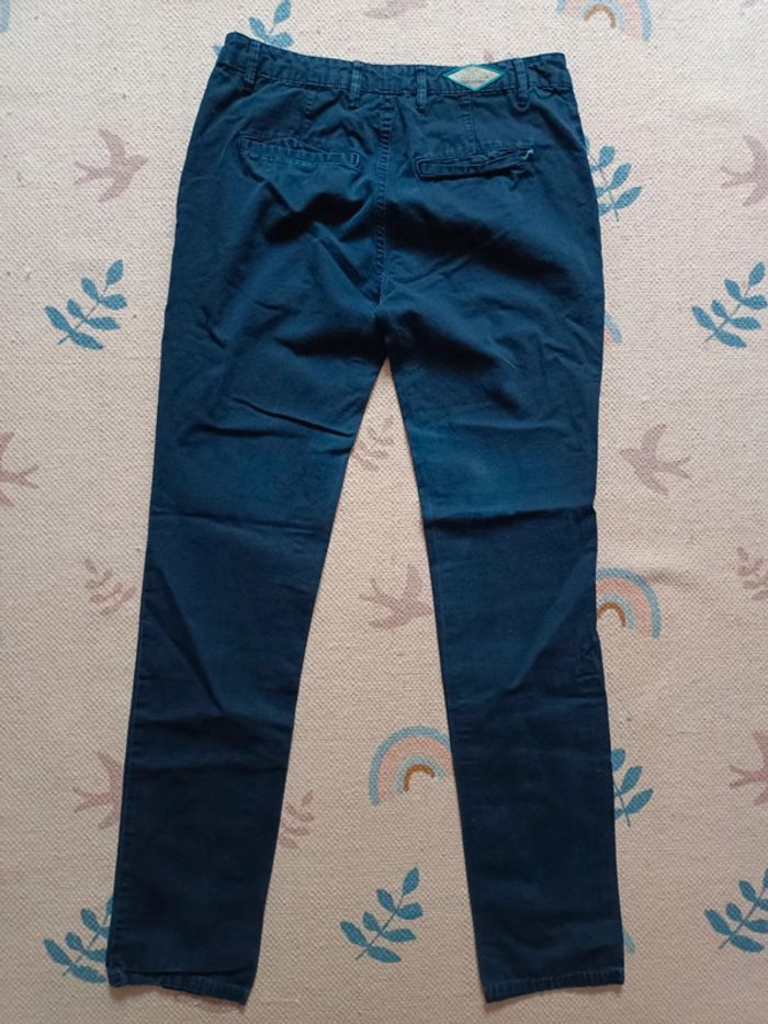 Pantalon droit bleu zara man 38 basic - photo numéro 5