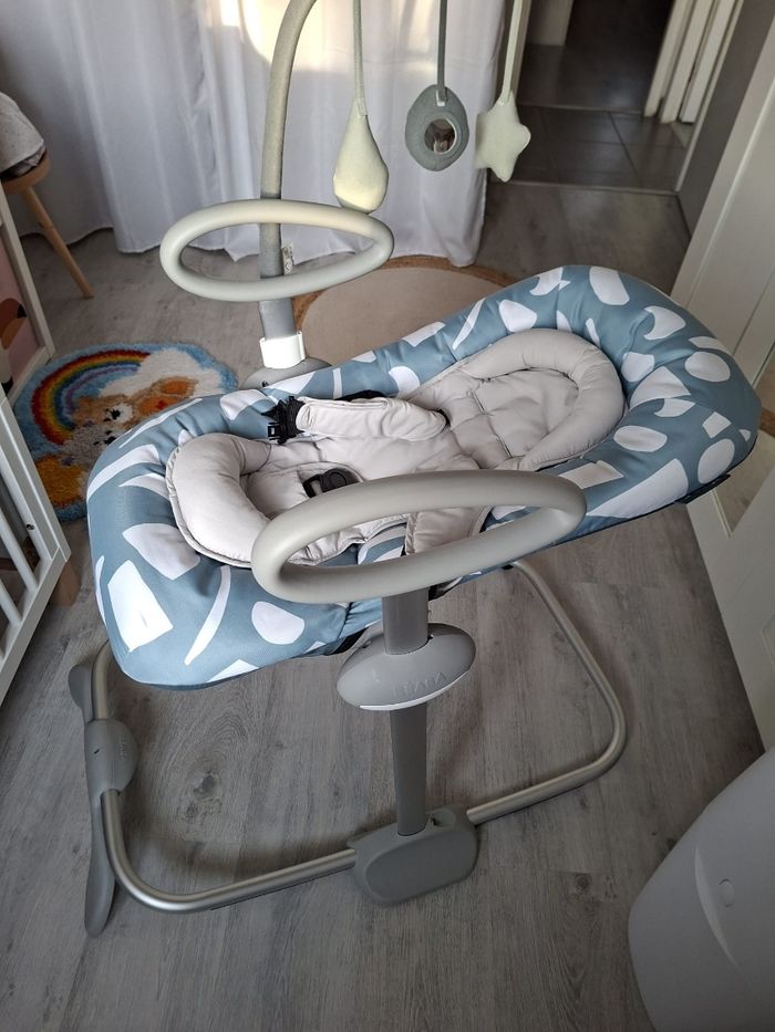 Transat Bébé BÉABA modèle Up Down V4 Childline Stone Blue - photo numéro 5