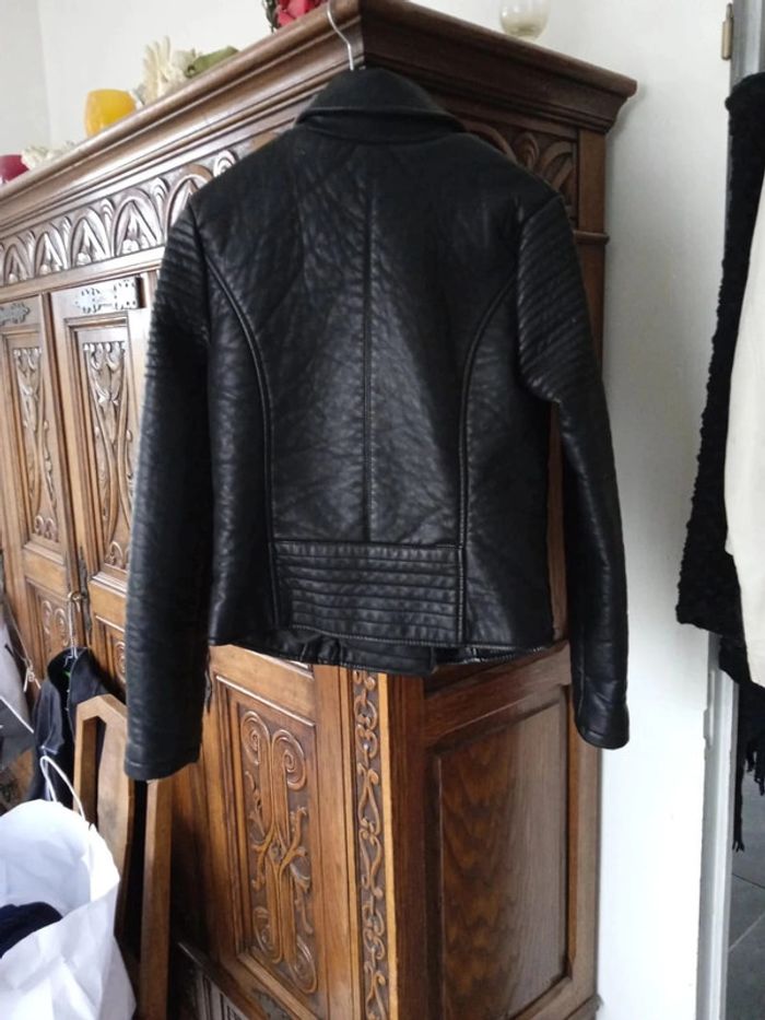 Veste en cuir fille taille 12 ans - photo numéro 2