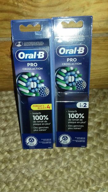 Brossettes Oralb Pro Noir Cross Action 10€