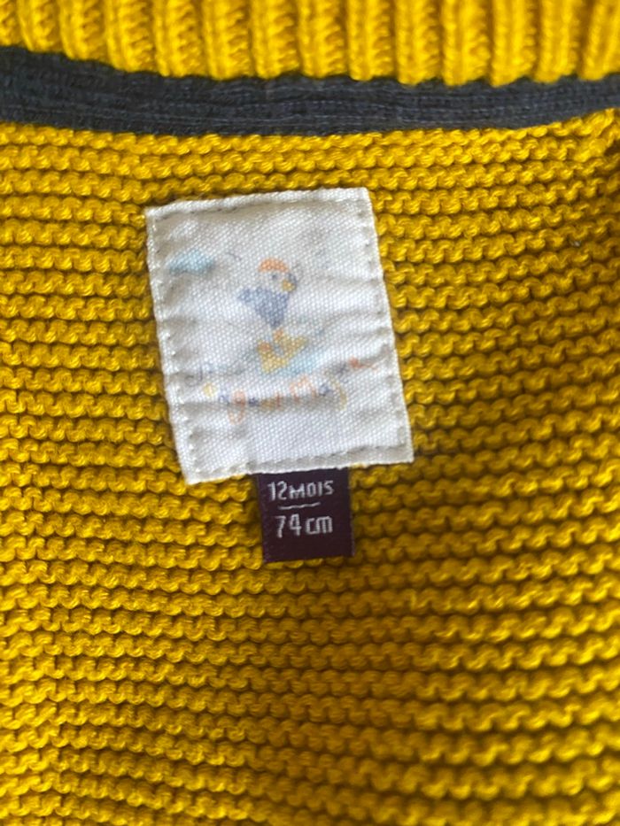 Gilet chaud bébé garçon jaune moutarde Sergent Major 12 mois - photo numéro 6