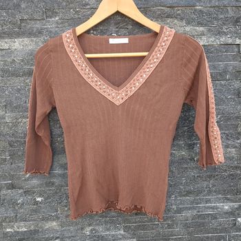 T-shirt manches 3/4 femme taille unique by laetitia