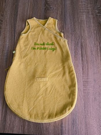 Gigoteuse éponge premier mois jaune vert anis clair 60 cm baby boom