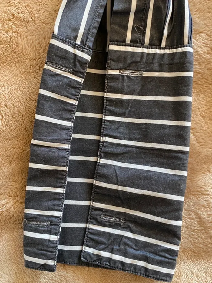 Chemise rayée anthracite blanc Zara - photo numéro 2