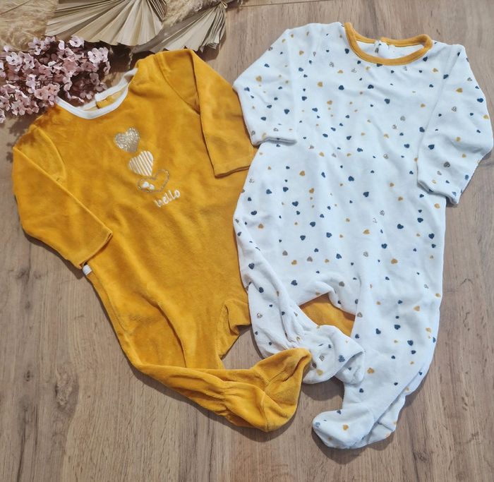 Lot de deux pyjamas velours Orchestra 9 mois
