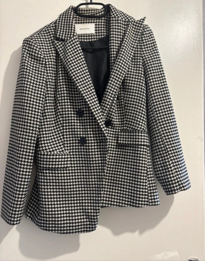Blazer pied de poule promod taille unique - photo numéro 2