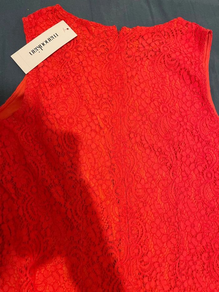 Robe d’été ou événement corail en dentelle Manoukian taille 1 - photo numéro 5