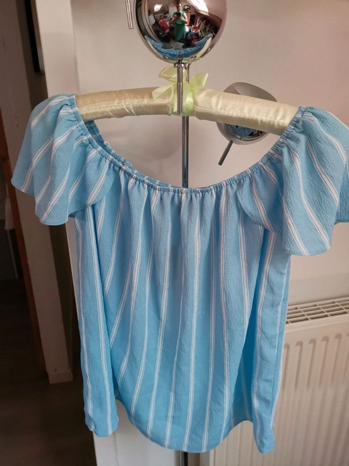 Top Primark T38 bleu clair - photo numéro 2