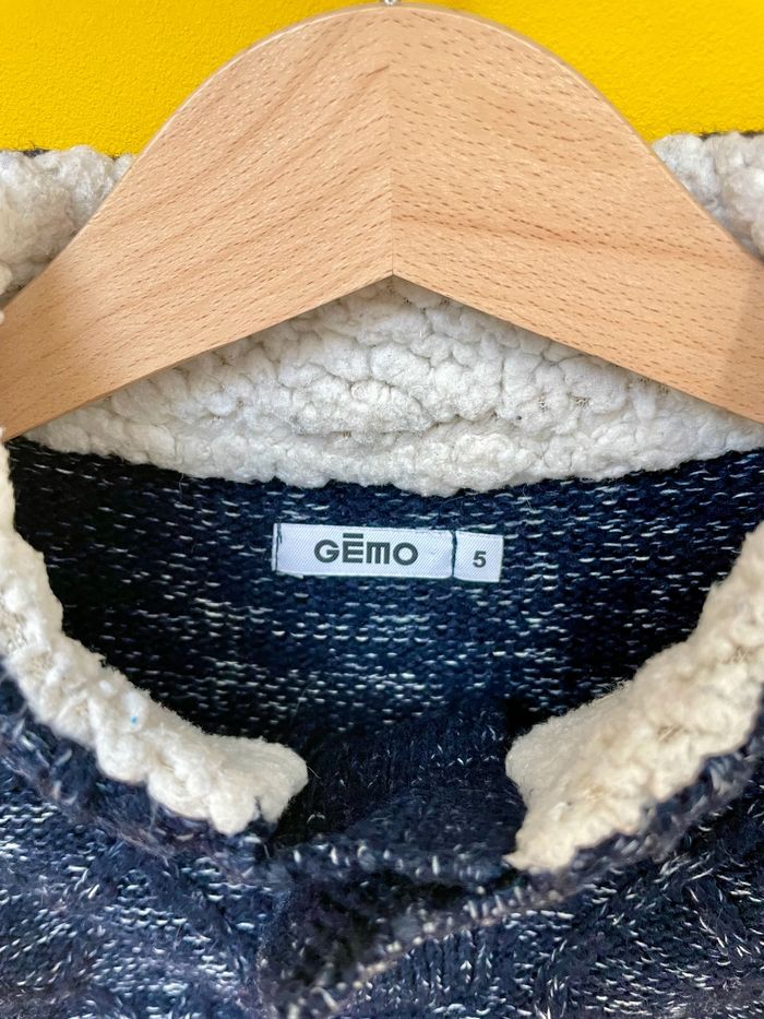Pull marine chiné avec col montant chaud Gémo 5 ans - photo numéro 3