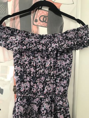 Robe à fleurs épaules dénudées H&M XXS