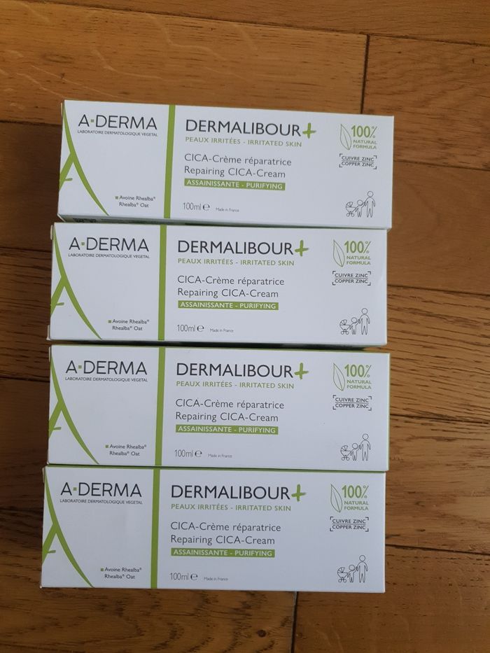 CICA crème réparatrice Dermalibour+ 100mL x 4 tubes