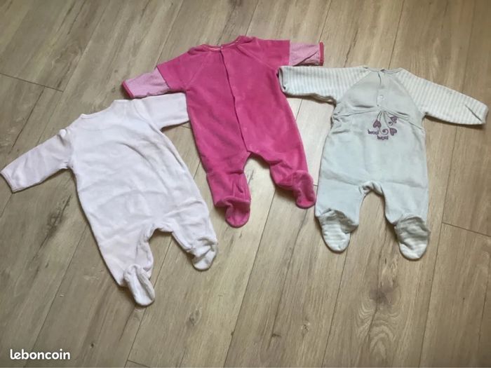 Lot 5 pyjamas velours fille 3m - photo numéro 6