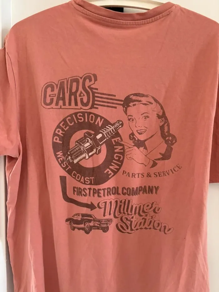 T-shirt Kiabi imprimé regular t. l tbe corail rosé - photo numéro 3