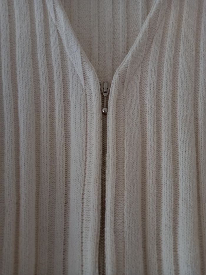 Gilet long crème marque Mandoline taille M - photo numéro 2