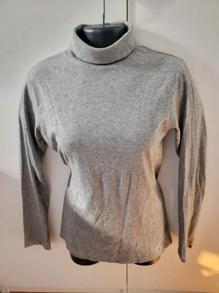 Tee shirt col roulé gris CFK 14 ans ski surf