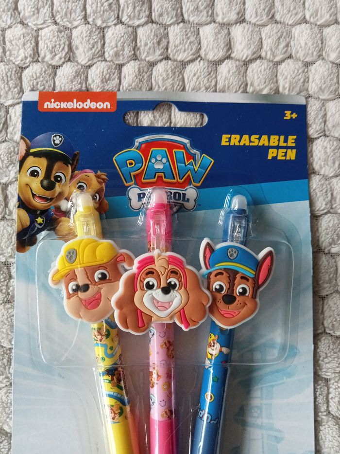 3 stylos  effaçable Pat patrouille - photo numéro 2