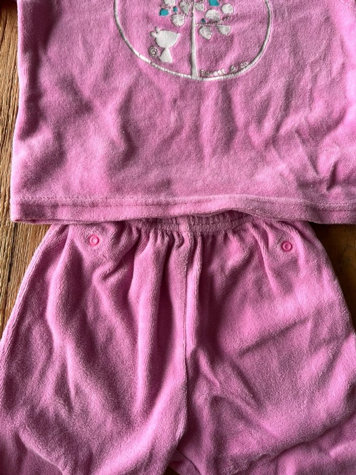 Pyjama 2 pièces rose 12 mois - photo numéro 4