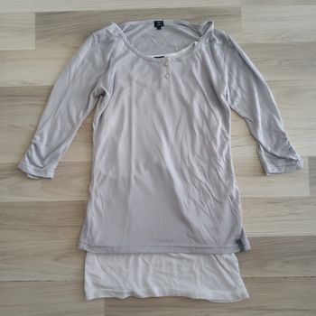 T-shirt femme gris à manches longues Terre de marins taille M