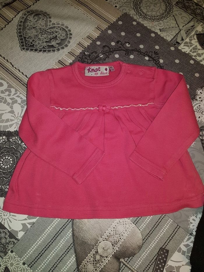 Ensemble robe en jean + pull + collant 12 mois TAO - photo numéro 5