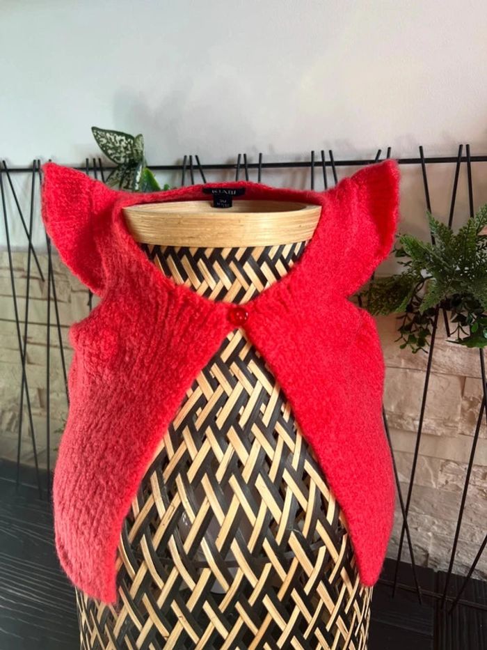 Pull sans manche rose fuschia fille 3 mois